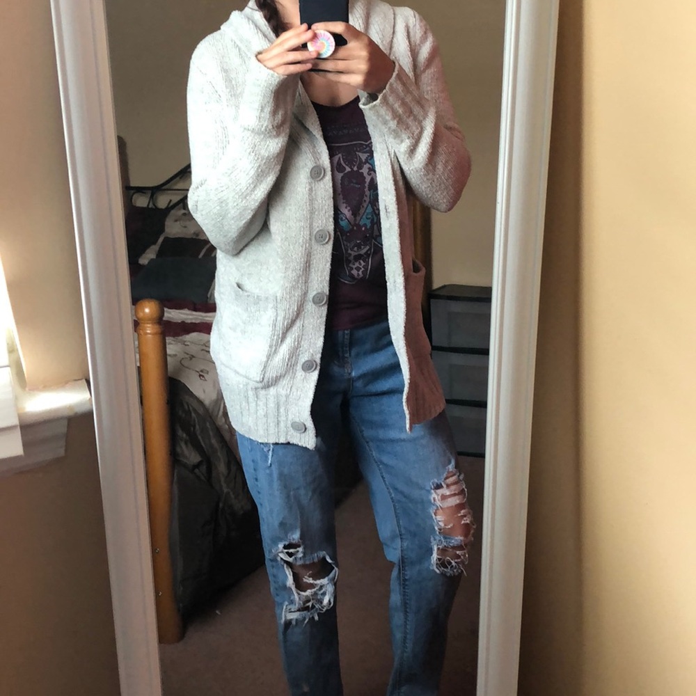 Gray soft sweater